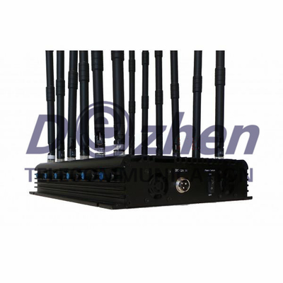 12-band Jammer GSM DCS Rebolabile 3G 4G WIFI GPS Satellite Phones and car remotes 315-433-868 Mhz