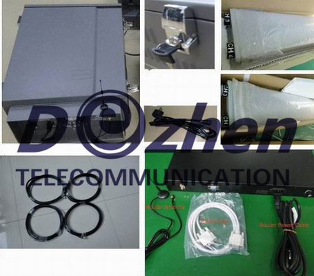 Wireless Software Controlled Mobile Phone Signal Jammer High Power 250W Waterproof