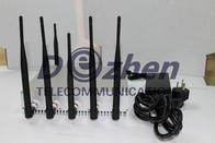 6 Antenna Cell Phone Prison Jammer GPS WiFi Remote Control 20-50 Meter Range