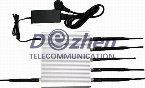 6 Antenna Cell Phone Prison Jammer GPS WiFi Remote Control 20-50 Meter Range