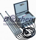 No Cooling Fan 75W Portable Cell Phone Jammer , 3G Mobile Phone Jamming Device