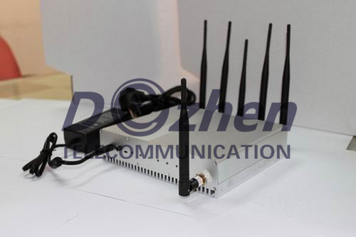 6 Antenna Cell Phone GPS WiFi Jammer +Remote Control