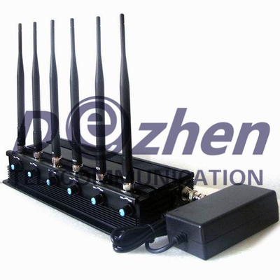 Adjustable 3G/4G Cell Phone Signal Jammer , Gps Jammer Blocker Multi - Purpose