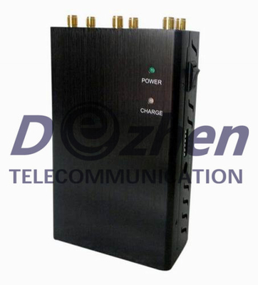 WiFi GPS 3G 4G Wimax Mobile Phone Signal Jammer , Gps Signal Blocker With AC Adapter