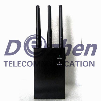 Handheld Cell Phone Gps Jammer 5 Watt Bluetooth WiFi GPS 3G 4G LTE 6 Antenna