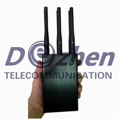 Handheld Cell Phone Gps Jammer 5 Watt Bluetooth WiFi GPS 3G 4G LTE 6 Antenna