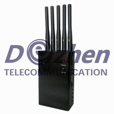 Selectable Handheld GPS Pocket Cell Phone Jammer 3 Watt 3G 4G LTE 100 To 240V AC