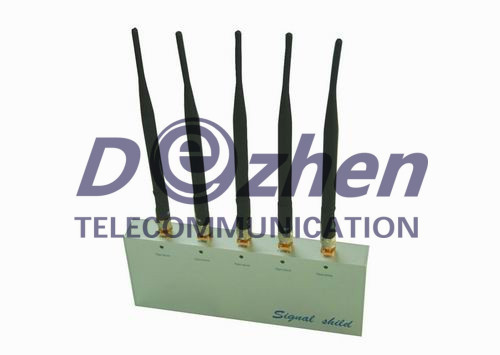 Mobile Phone Jammer with Remote Control and 5 Antenna