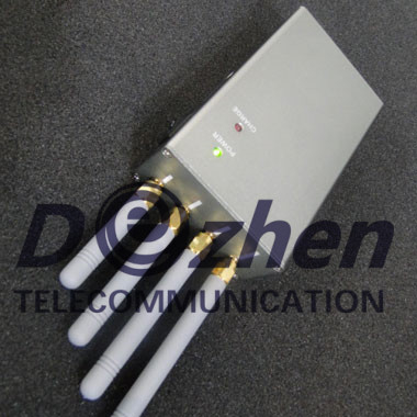 High Power Handheld Portable Cellphone+GPS+Wi-Fi Jammer-Omnidirectional Antennas