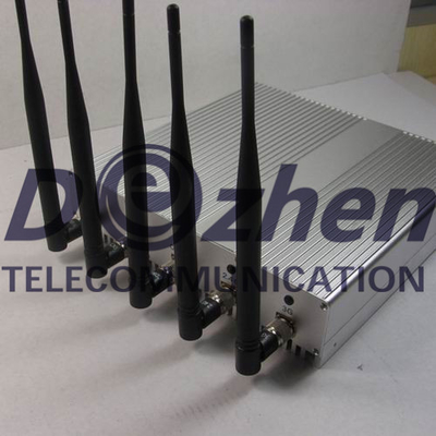 5 Band Cellphone WIFI signal Jammer with Remote Control+Omnidirectional Antennas