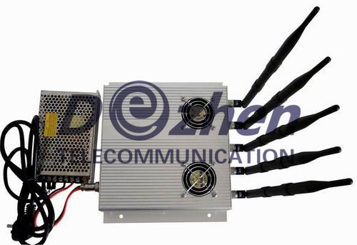 5 Antenna 25W High Power 3G Cell phone & WiFi Jammer with Outer Detachable Power Supply