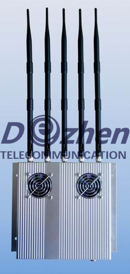 5 Antenna 25W High Power 3G Cell phone & WiFi Jammer with Outer Detachable Power Supply