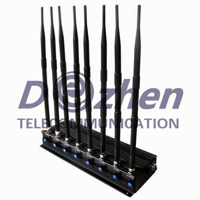 8 Bands Adjustable Powerful 3G 4G Cellphone Jammer &amp; UHF VHF GPS WiFi Jammer