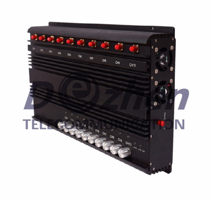 10 bands Adjustable All GSM CDMA 3G 4G Mobile Phone & WIFI GPS Lojack Signal Jammer