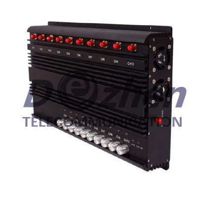 10 bands Adjustable All GSM CDMA 3G 4G Mobile Phone &amp; WIFI GPS Lojack Signal Jammer