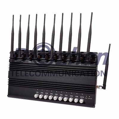 10 bands Adjustable All GSM CDMA 3G 4G Mobile Phone & WIFI GPS Lojack Signal Jammer