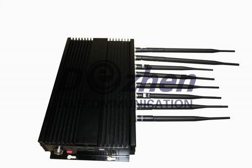 PC Controlled 8 Antenna 3G 4G Cellphone Signal Jammer &amp; WiFi Jammer