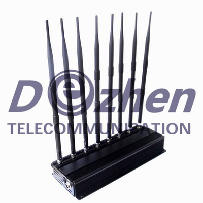 8 Bands Adjustable Powerful 3G 4G Cellphone Jammer & UHF VHF WiFi Jammer