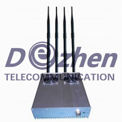 4 Antenna 20W High Power 3G Cell phone & WiFi Jammer with Outer Detachable Power Supply