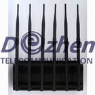 3G UHF Wireless Signal Jammer Device , 15W Cell Phone Wifi Device Blocker 6 Antenna