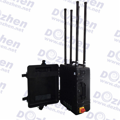 Military Units 200 Meters 1200W Portable Signal Jammer cell phone signal scrambler