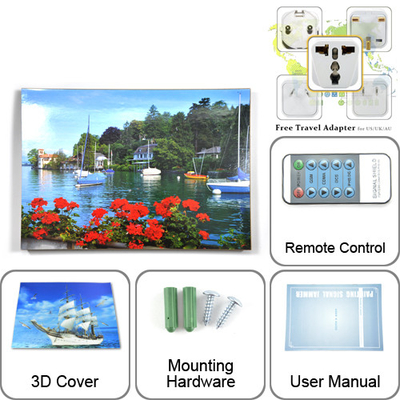 Radio Cell Phone Frequency Jammer Blocker 1-20m Wall Mounted Remote Control