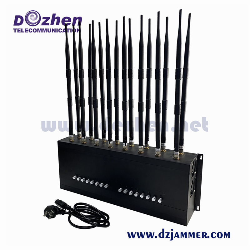 16 Antennas Full Bands All Cell Phone Signal Powerful GPS WIFI5.8G 3G 4G 5G Signal Jammer