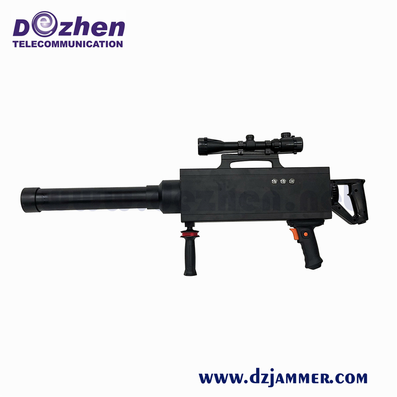 Handheld Portable WIFI GPS Drone Jammer with Gun type up to 1000 meters