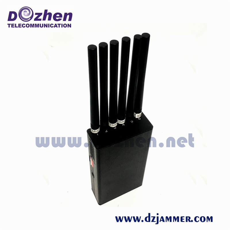 Handheld 6 Bands Portable GPS Jammer (GPS L1/L2/L3/L4/L5) and GLONASS L1/L2