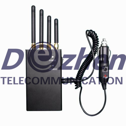 4 Band Mobile Phone Signal Jammer , Portable Cell Phone Jammer For 4G LTE 2600
