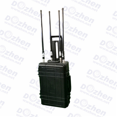 GPS WIFI 200M 6 Channels 90W Drone Frequency Jammer portable signal jammer